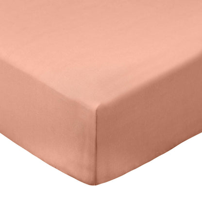 200 Thread Count Cotton Percale Clay Fitted Sheet