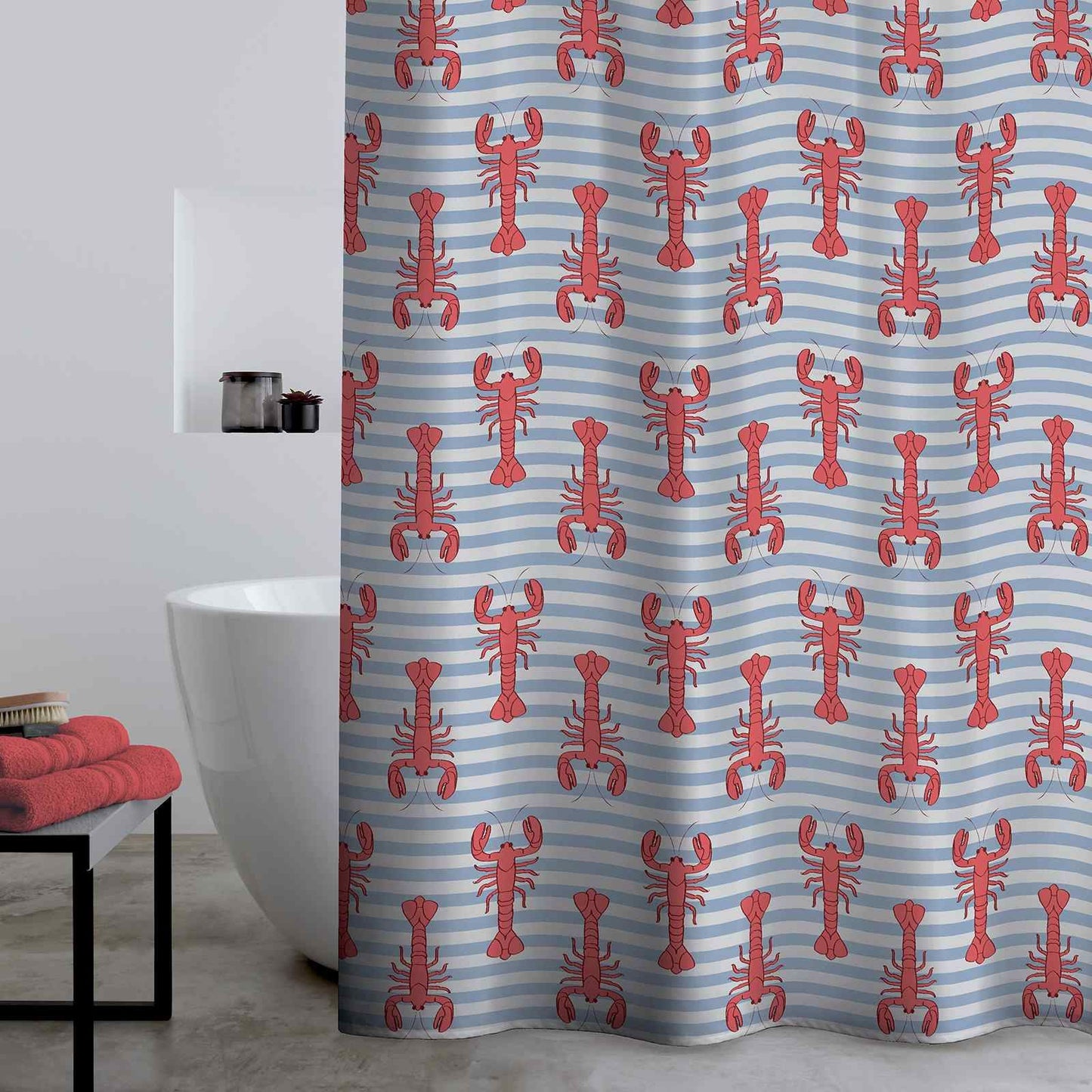 Lobster Red Shower Curtain