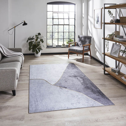 Force K7279 Grey/Gold Modern Rug