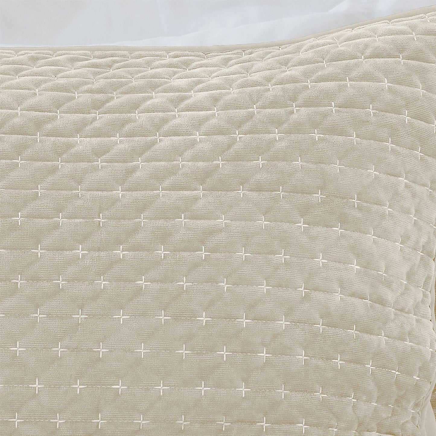 Bianca Attica Velvet Natural Pair with envelope closure - Pillow Sham
