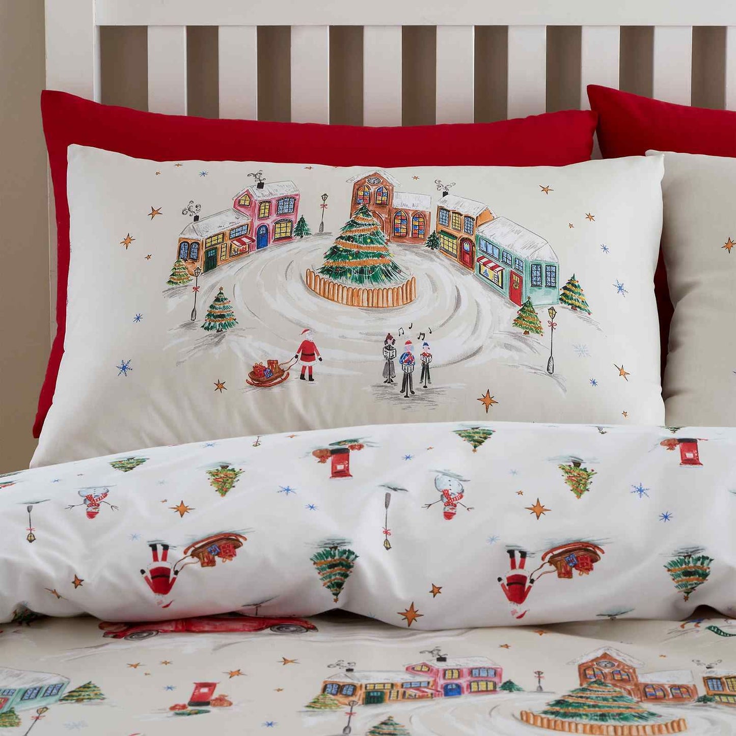 Christmas Town Neutral Duvet Set
