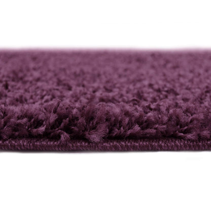 Jazz Shaggy Plum Plain Rug