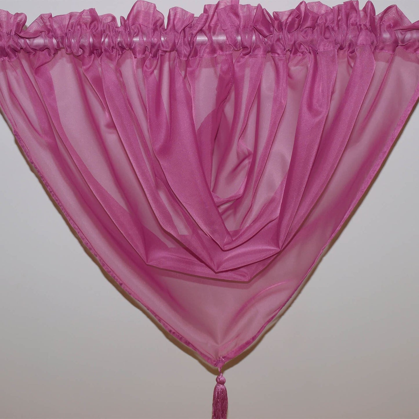 Plain Voile Cerise Curtain Swag