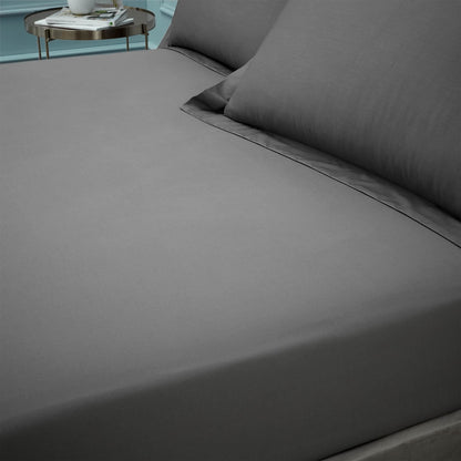 180TC Egyptian Cotton Charcoal Grey Fitted Sheet