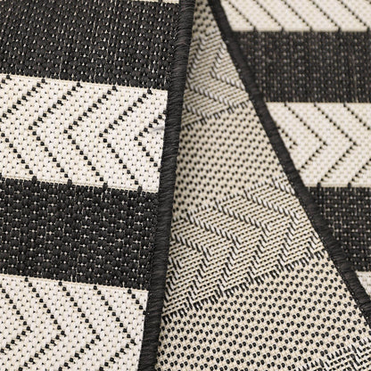 County Stripe Black Rug