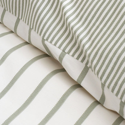 Bianca Hampton Stripe Green Duvet Cover Set
