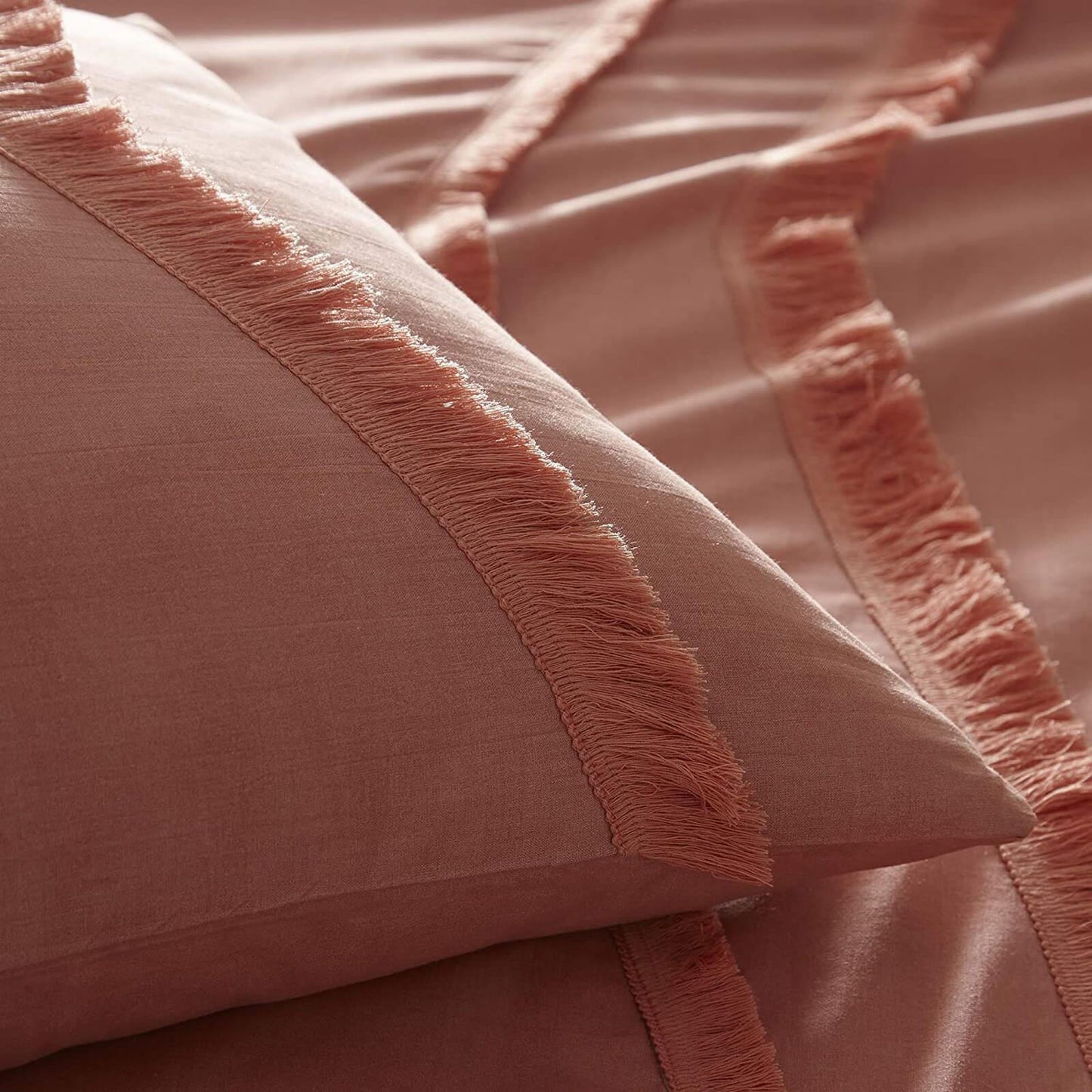 Tabitha Dark Coral Duvet Set