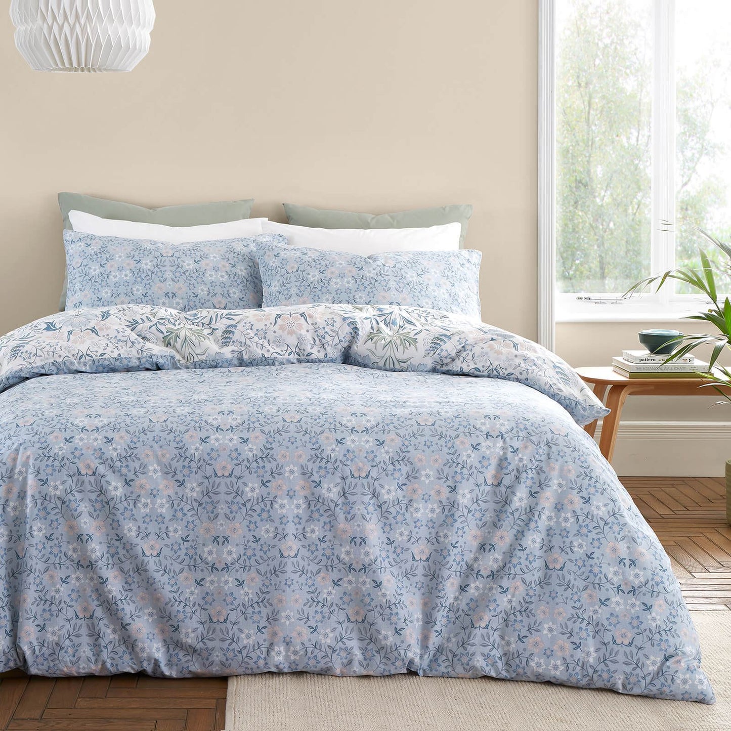 Hedgerow Hopper Blue Duvet Cover Set