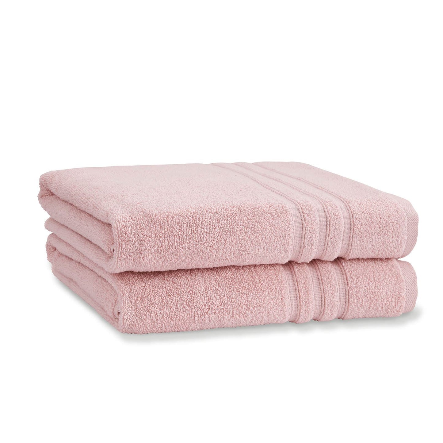 Zero Twist Pink Bath Sheet Pair