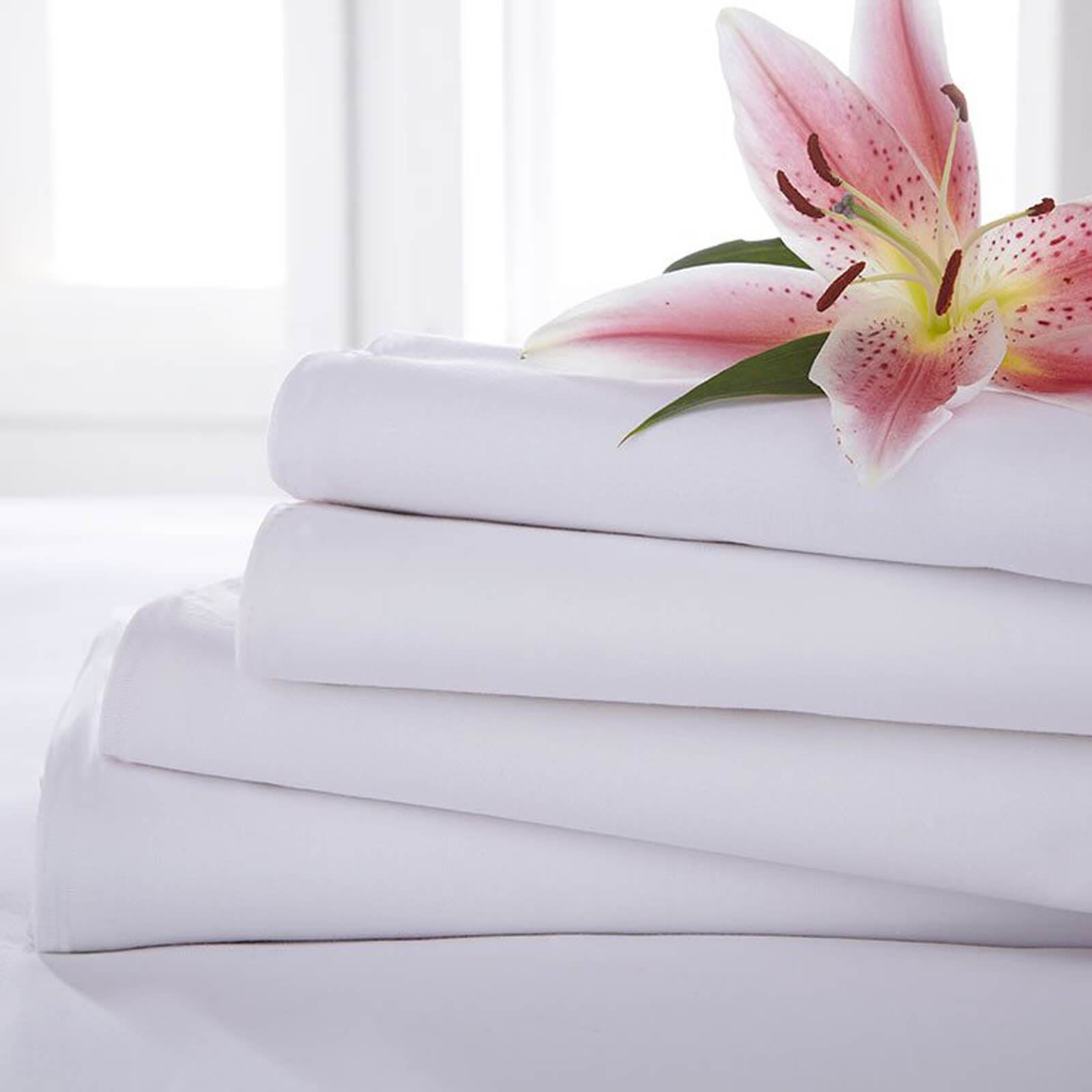 Percale White Flat Sheet