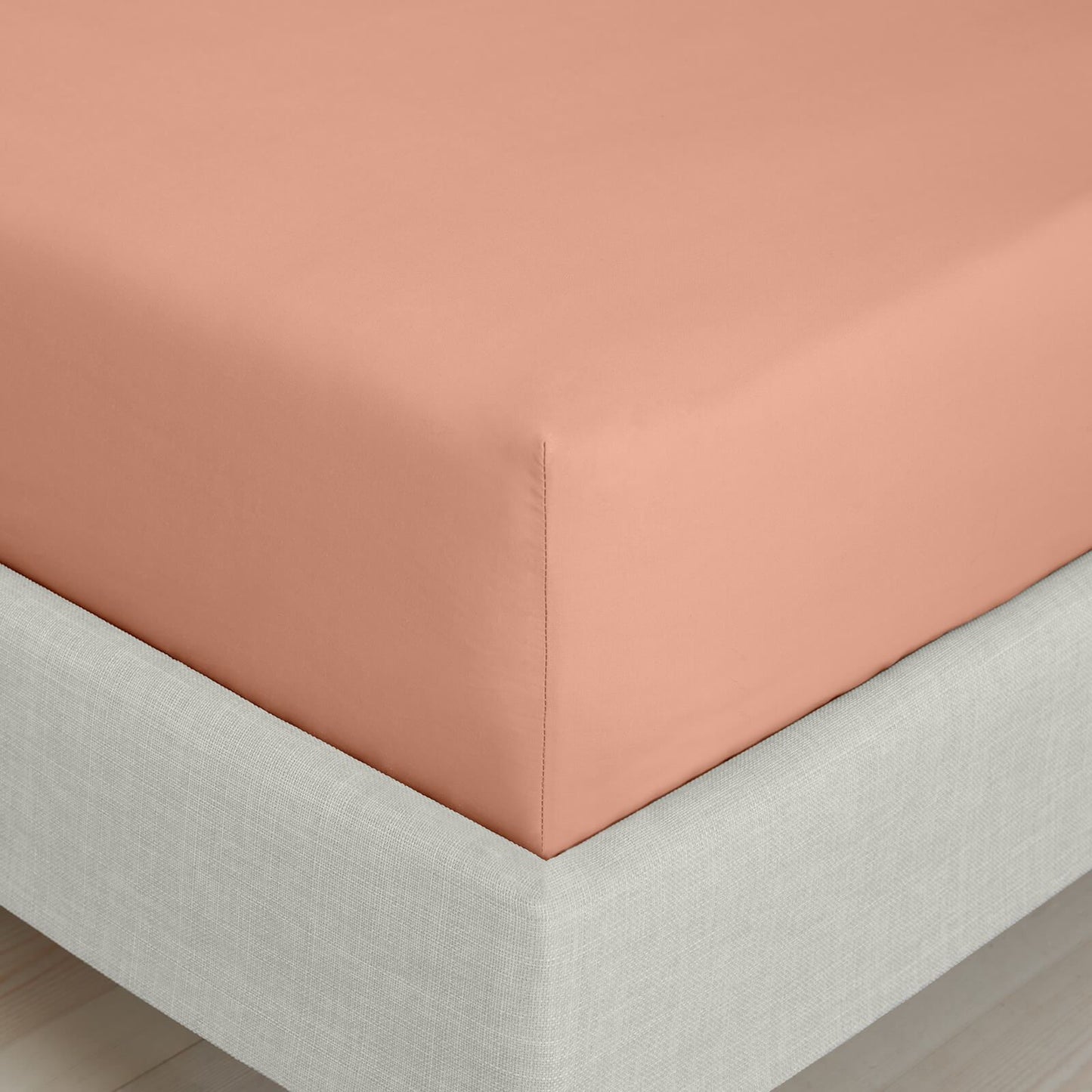 200 Thread Count Cotton Percale Clay Fitted Sheet