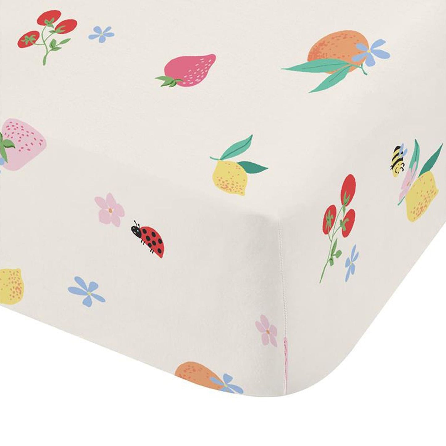 Catherine Lansfield Fruity Friends Bright Fitted Sheet
