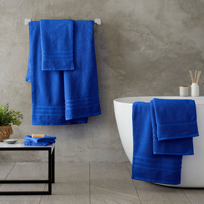 Catherine Lansfield Zero Twist Cobalt Blue Towel and Sheet
