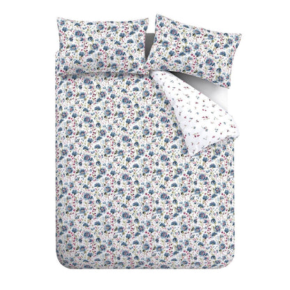 Brushed Ophelia Floral Blue Duvet Cover Set