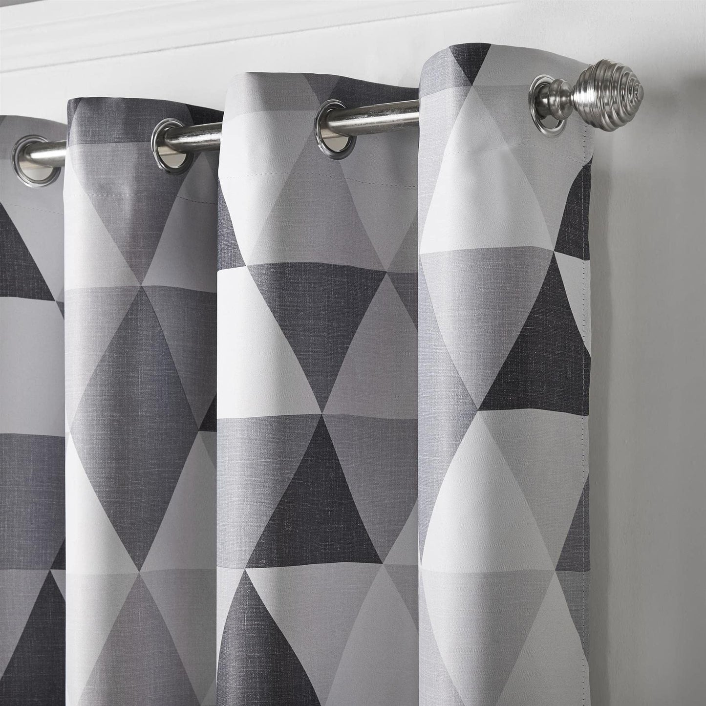 Malmo Charcoal Eyelet Curtains