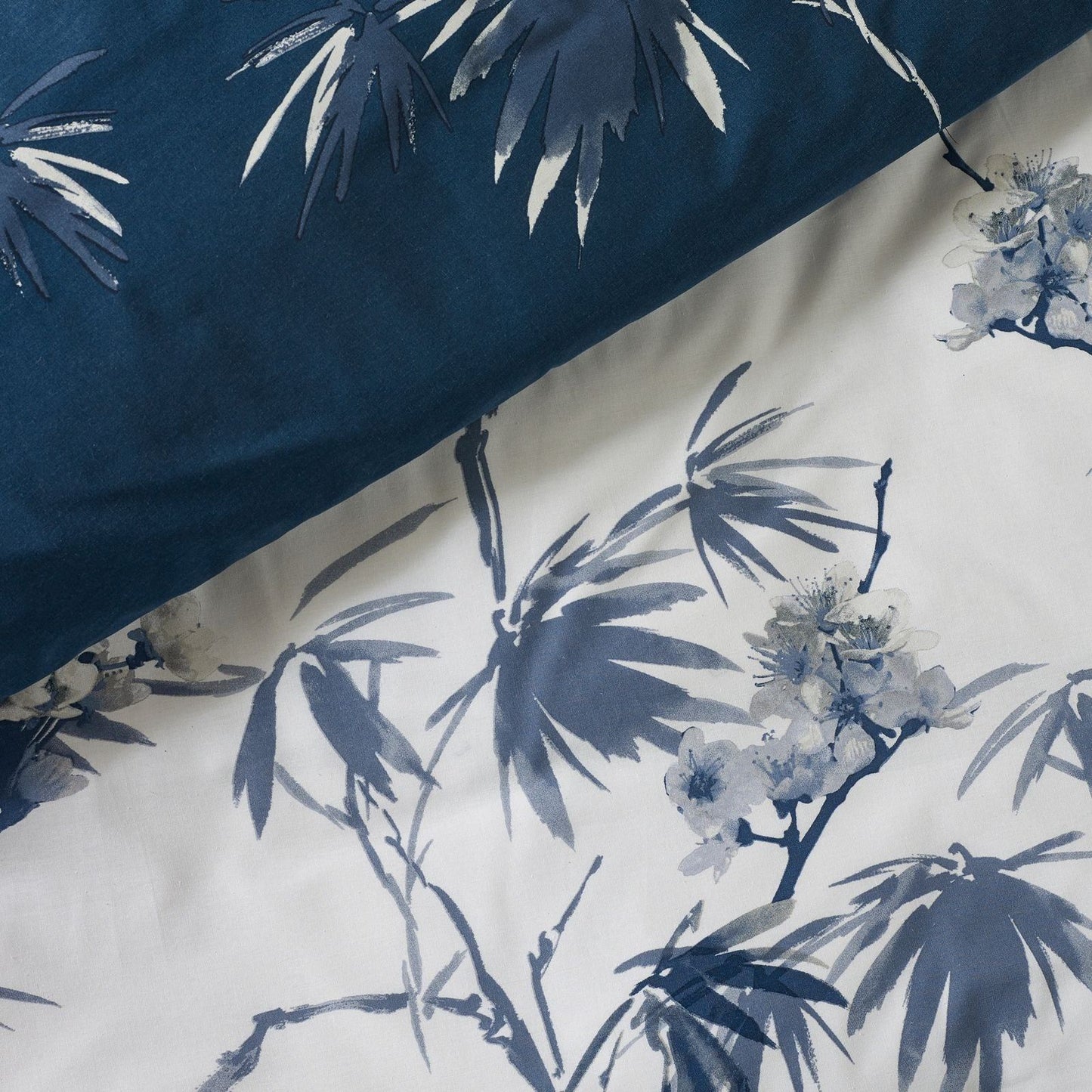 Catherine Lansfield Kyoto Floral Blue Duvet Cover Set
