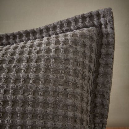 Pineapple Elephant Jaipur Chunky Waffle Grey Cushion - Filled