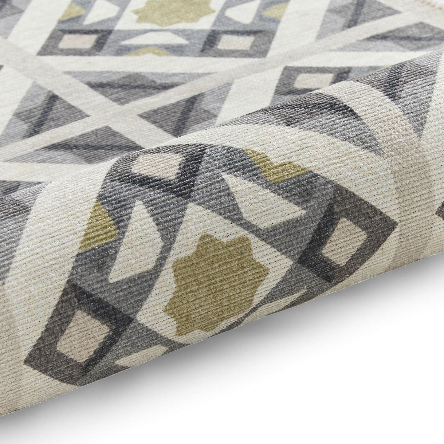 Victoria H1187 Grey/Yellow Washable Rug