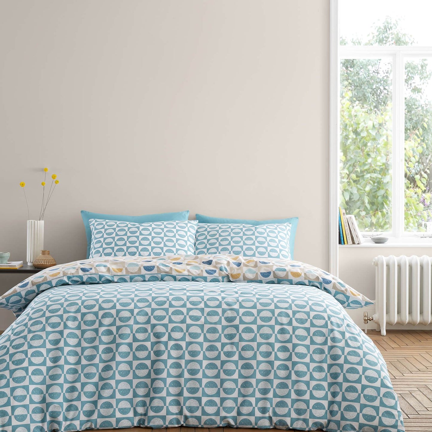 Hans Retro Spot Blue Duvet Cover Set