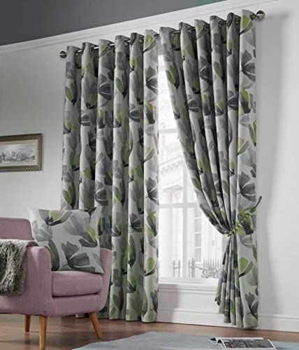 Amsterdam Lime Eyelet Curtains