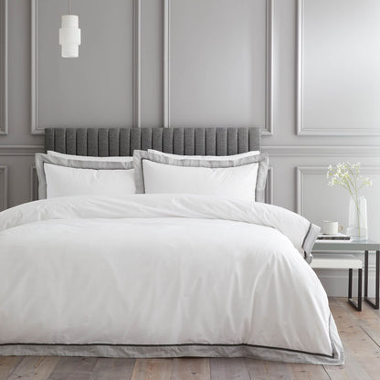 Mayfair White / Silver Duvet Cover Set