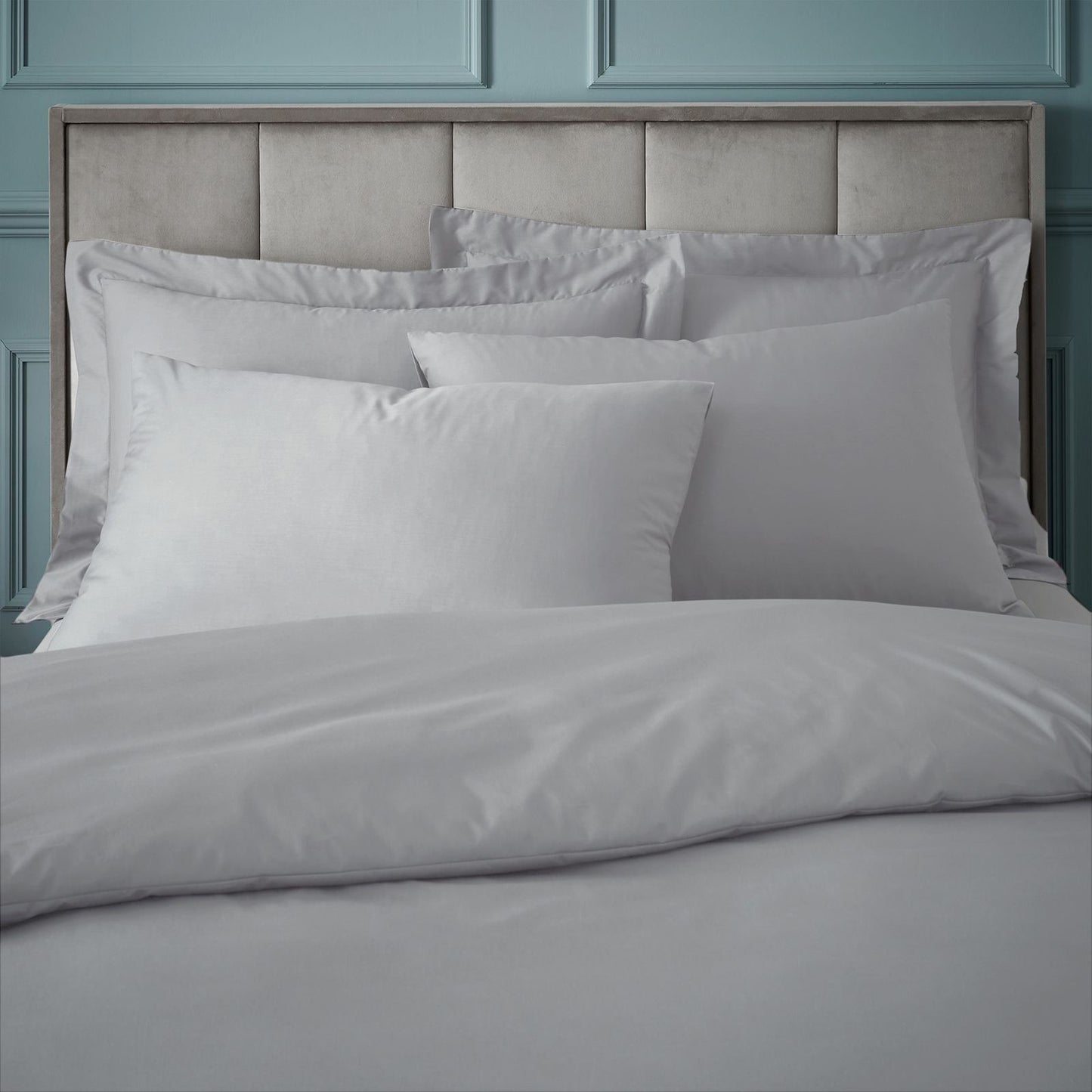 Bianca 180 Thread Count Egyptian Cotton Silver Grey Duvet Cover Set