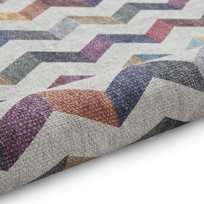 Coral H1059 Multi Modern Washable Rug
