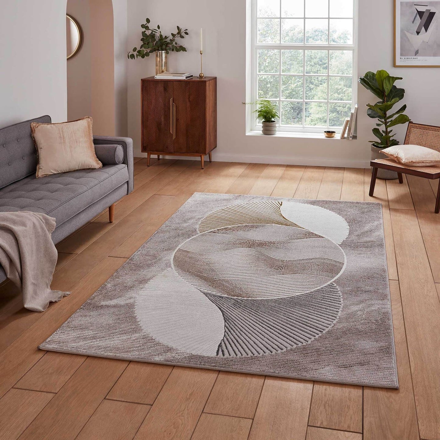 Creation 50097 Gold / Beige Modern Rug