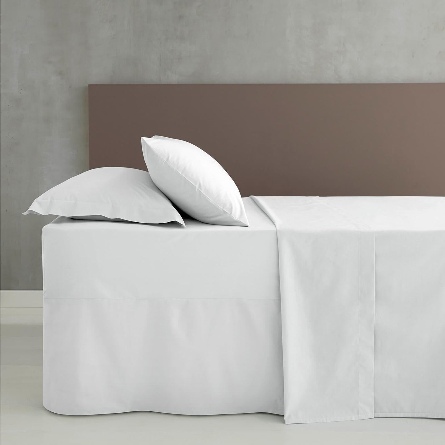 Easy Iron Percale White Flat Sheet