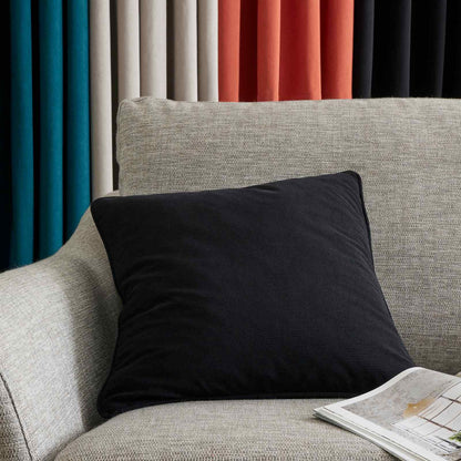 Wilson Velvet Black Filled Cushion