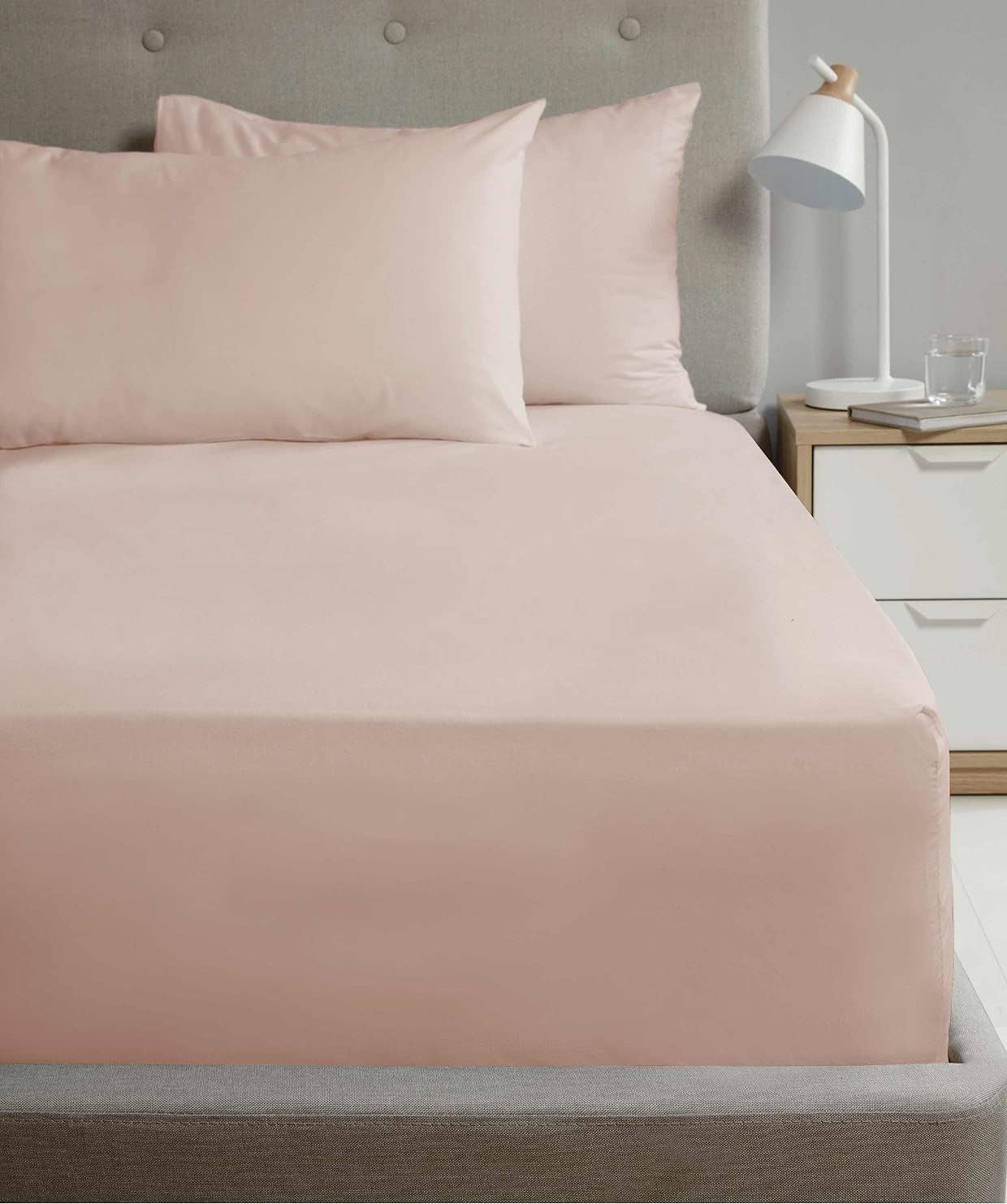 SND Percale 16" Blush Fitted Sheet