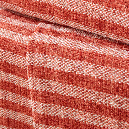 Stripe Chenille Terracotta Blanket Throw