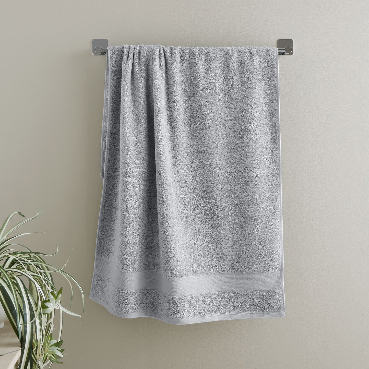 Anti Bacterial 500gsm Silver Bath Towel