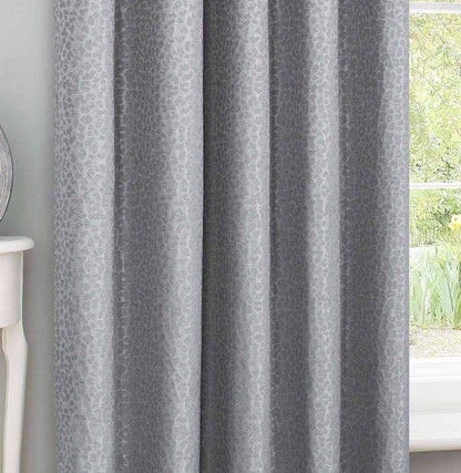 Sahara Silver Eyelet Curtains