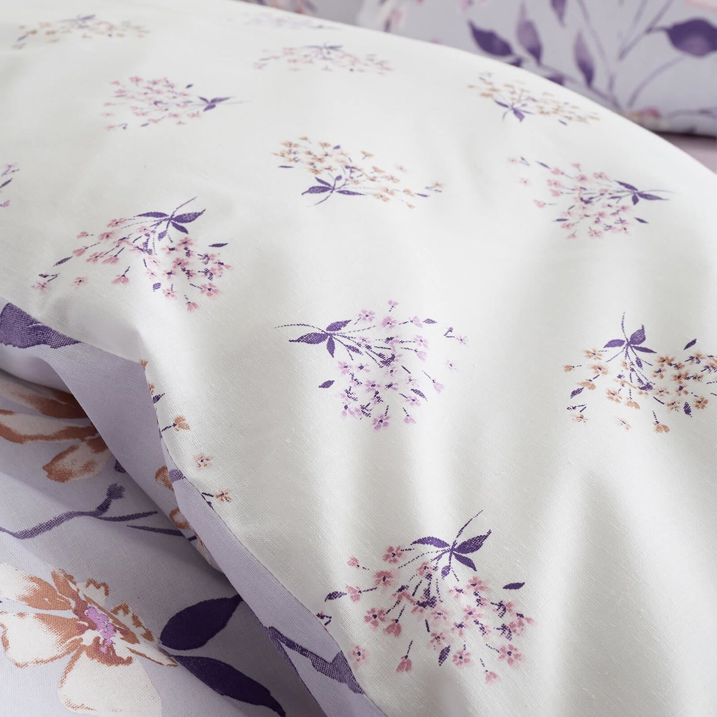 Isadora Floral Lilac Duvet Cover Set