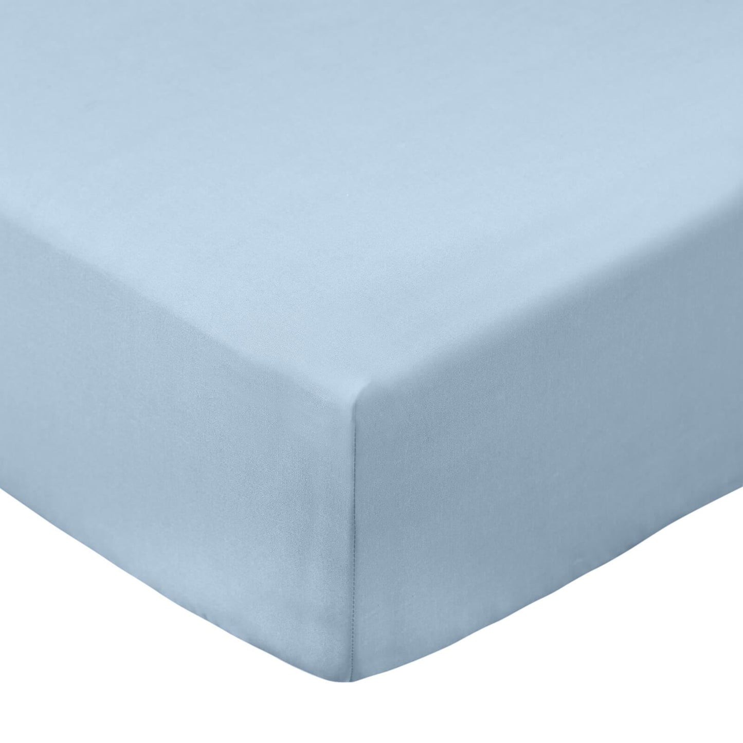 200 Thread Count Cotton Percale Blue  Fitted Sheet