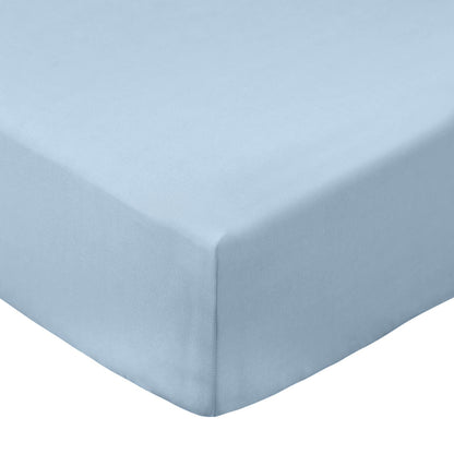 200 Thread Count Cotton Percale Blue  Fitted Sheet