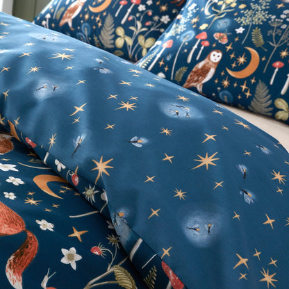 Enchanted Twilight Animals Navy Blue Duvet Set