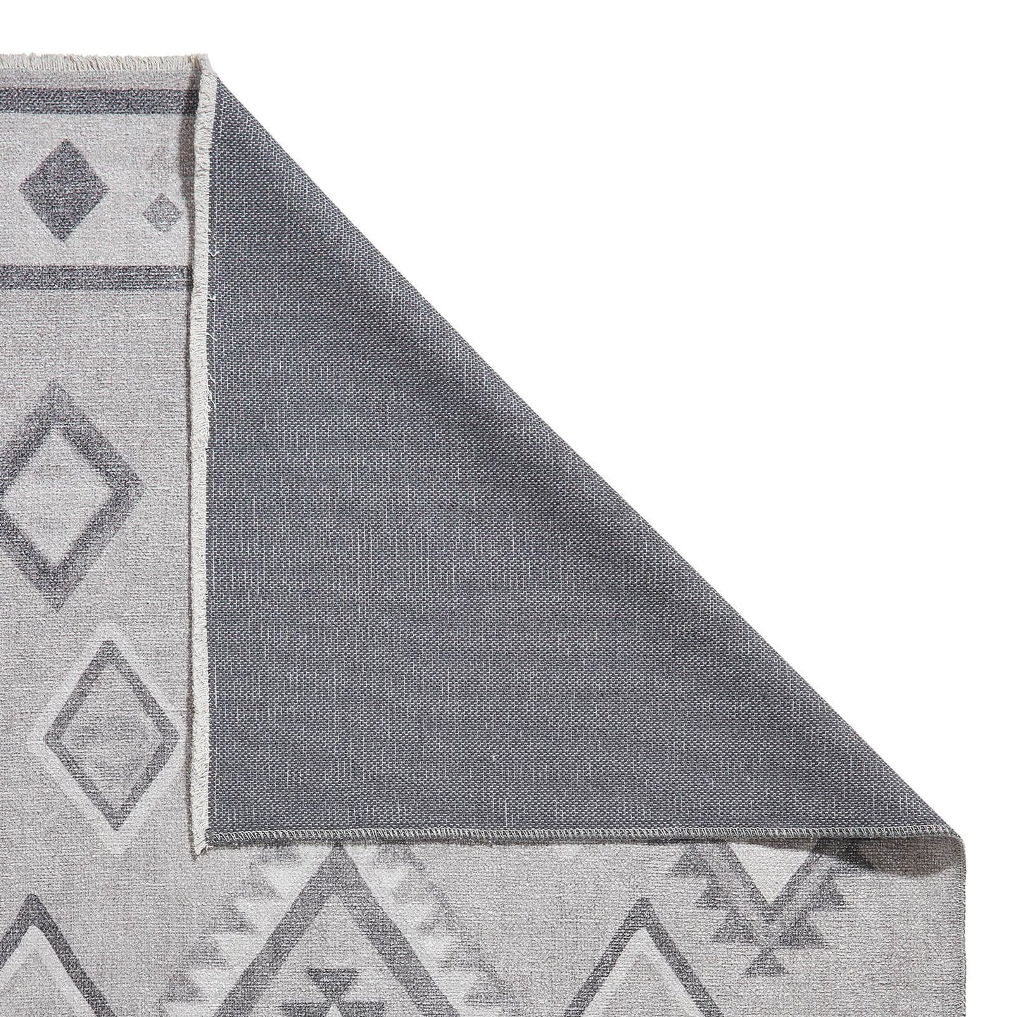 Whisper H1066 Grey/Green Modern Washable Rug