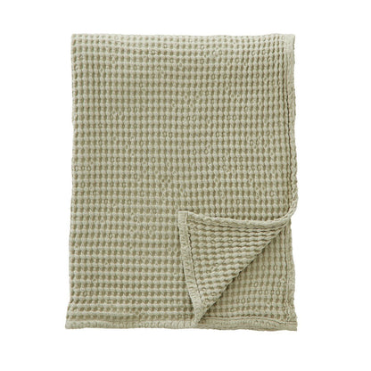 Pineapple Elephant Jaipur Chunky Waffle Sage Green Blanket Throw - 150x200cm