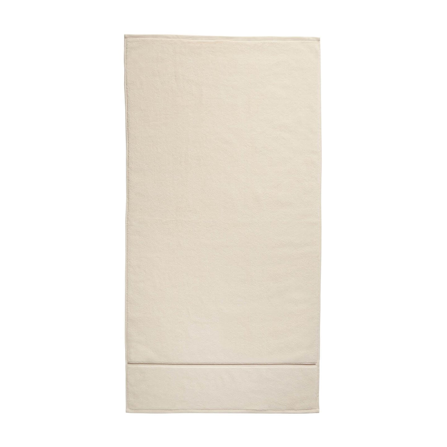 Zero Twist Satin Stitch Cream Bath Sheet - 90x140 cm