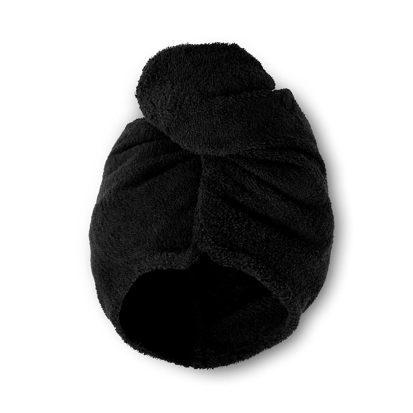 Quick Dry Turbie Black Head Towel