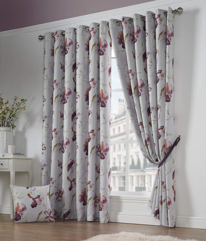 Ascot Red Eyelet Curtains