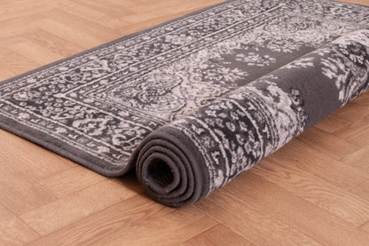 Traditional Poly Lancashire Dark Grey Rugs
