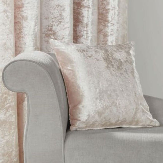 Crushed Velvet Blush Cushion Cover