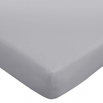Bianca 180 Thread Count Egyptian Cotton Silver Grey Fitted Sheet
