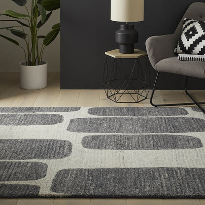 Vista Retro Modern Cream Rug