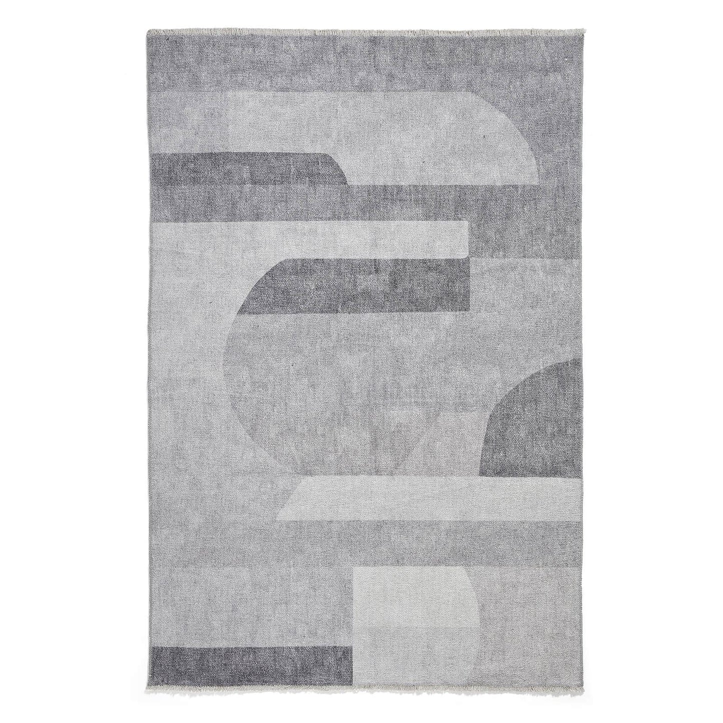 Whisper H1068 Green/Grey Modern Washable Rug