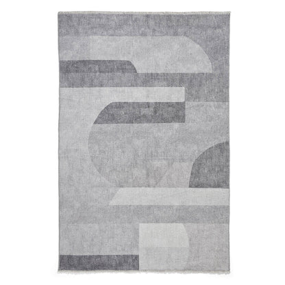 Whisper H1068 Green/Grey Modern Washable Rug