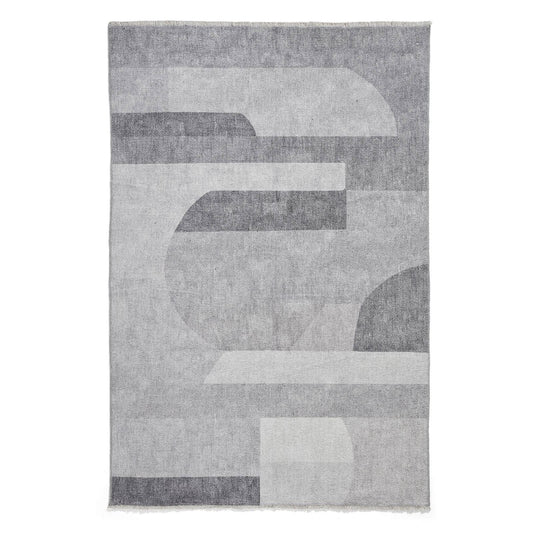 Whisper H1068 Green/Grey Modern Washable Rug